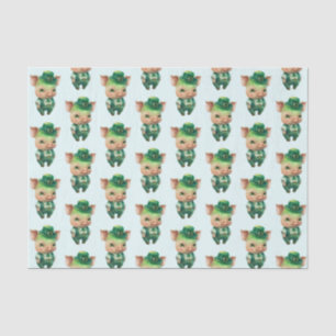 Papier Mousseline Joli porc vert Fairytale dans une jolie beauté