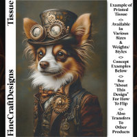 Joli portrait Steampunk de chien Papillon CQ1 Déco