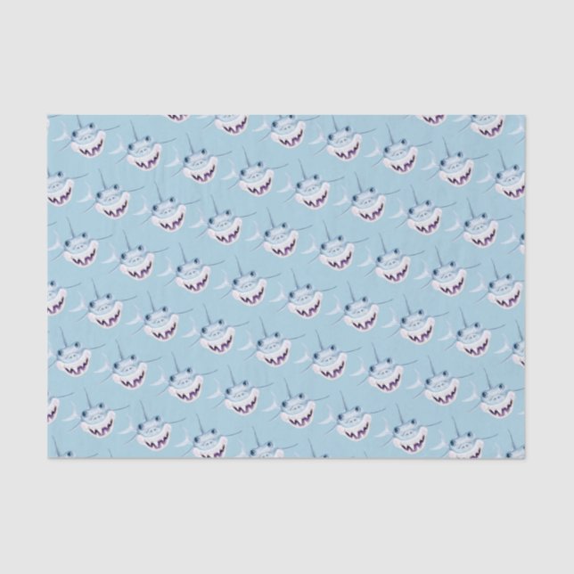 Papier Mousseline Joli requin-bébé aquarelle peinture art (Recto)