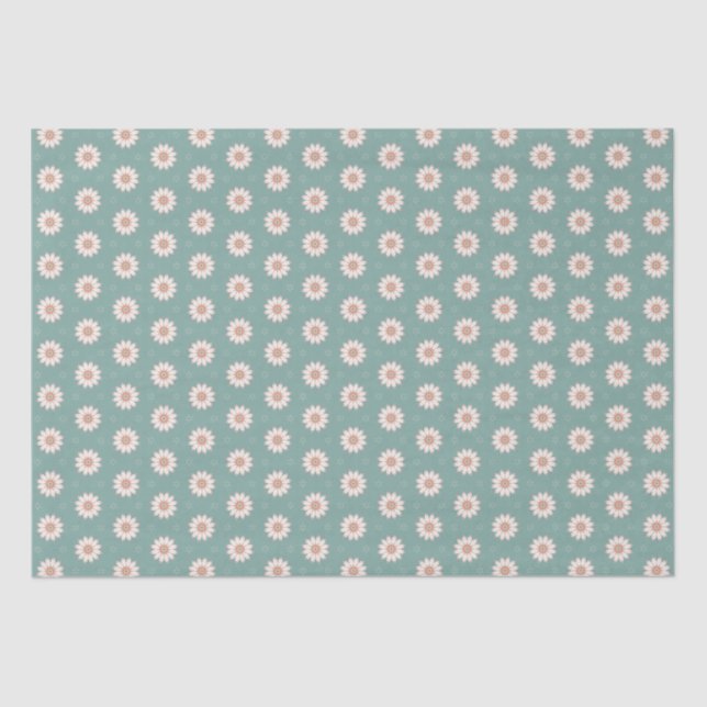 Papier Mousseline Joli Sage Green Boho Motif (Recto)