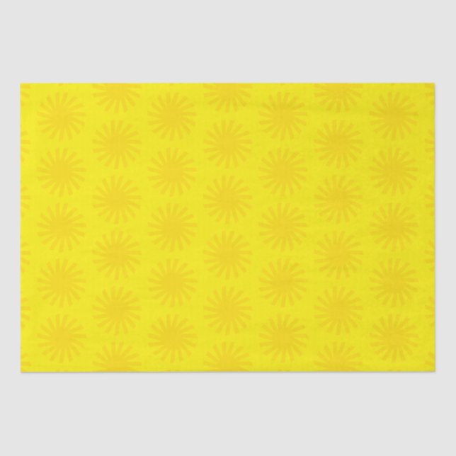 Papier Mousseline Joli soleil jaune motif moderne plaisir lumineux (Recto)
