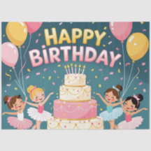 Joli thème d'anniversaire de ballerine
