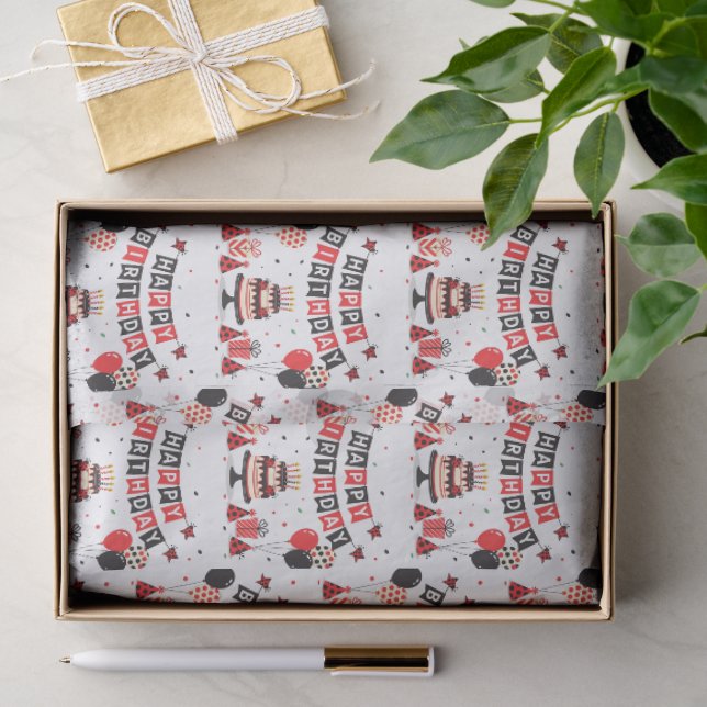 Papier Mousseline Joli thème de ladybug pour joyeux anniversaire (Cadeau)