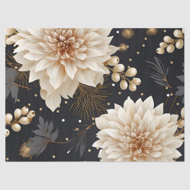 Papier Mousseline Joli Vintage Inspiré Bright Pastel Dahlia (Recto)