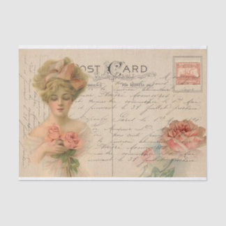 Papier Mousseline Jolie dame victorienne Mode Découpage/Artisanat