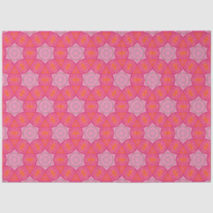 Papier Mousseline Jolie étoile rose et orange