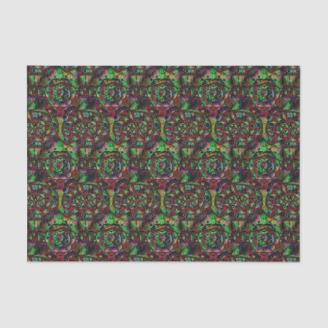 Papier Mousseline Jolie flambée de fleurs Abstraite (Recto)