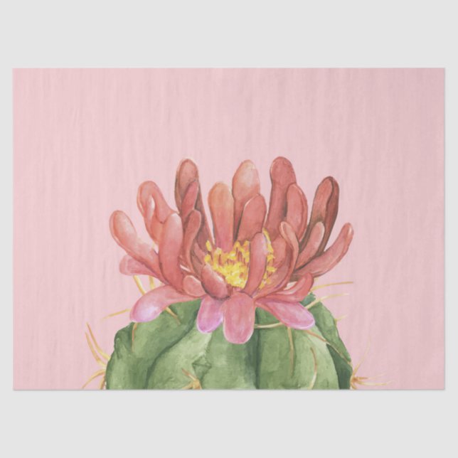 Papier Mousseline Jolie fleur succulente (Recto)