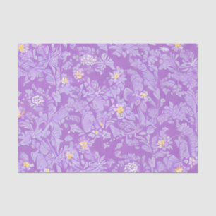 Papier Mousseline Jolie Fleurs violettes et jaunes délicieuses