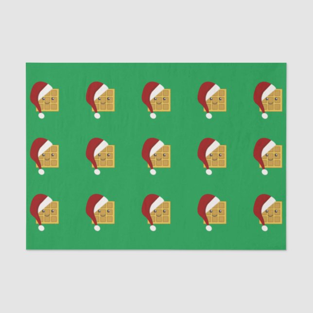 Papier Mousseline Jolie gaufre de Noël (Recto)