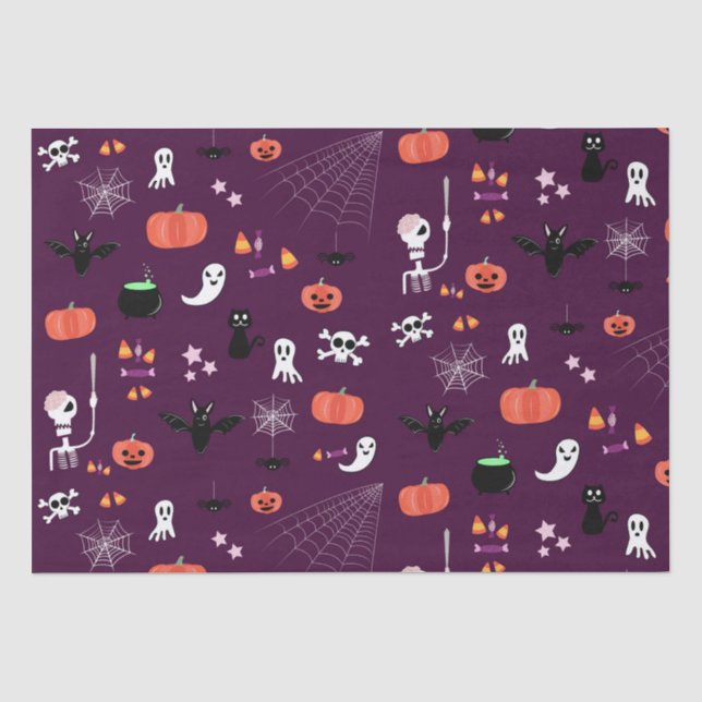 Papier Mousseline Jolie Halloween créatif et effrayant (Recto)