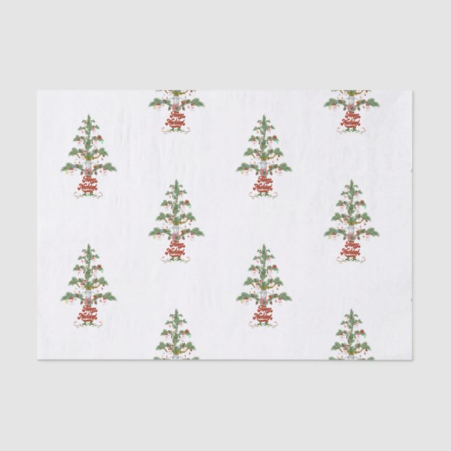 Papier Mousseline Jolie mouton Arbre de Noël Fleece Navidad (Recto)
