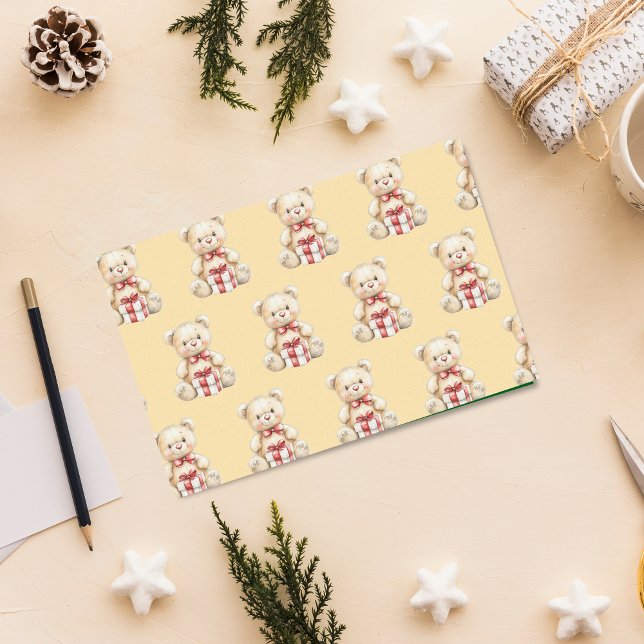 Papier Mousseline Jolie ours en peluche de Noël (Créateur téléchargé)