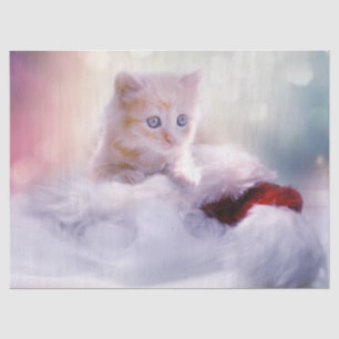 Papier Mousseline Jolie photo Christmas Kitten