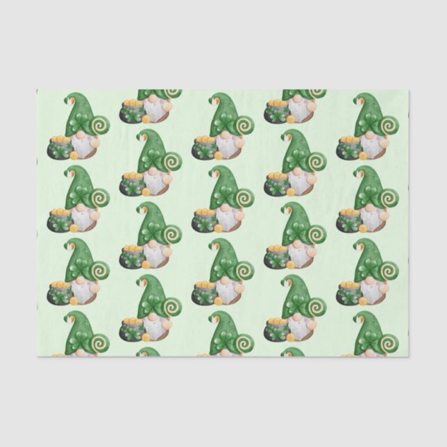 Papier Mousseline Jolie Saint Patrick's Day Lucky Gnomes (Recto)