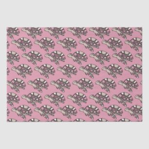 Papier Mousseline Jolie tortue de mer rose