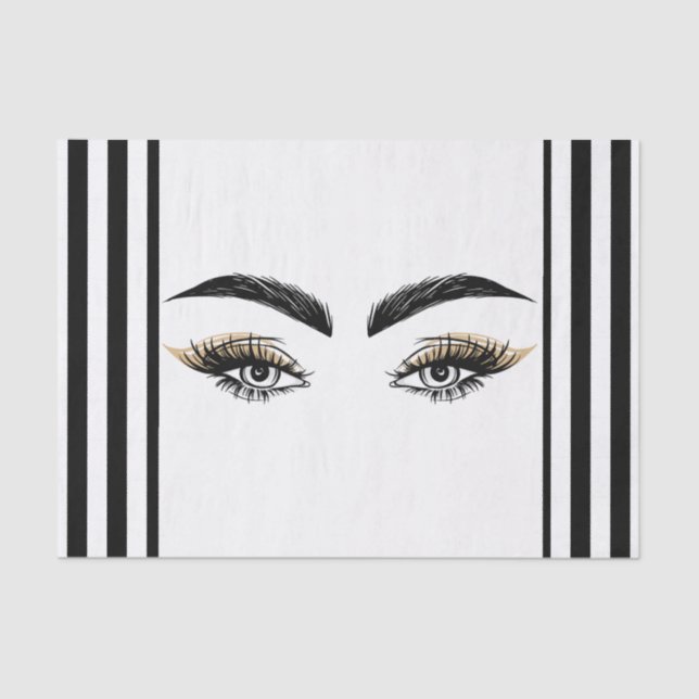 Papier Mousseline Jolie Yeux Beauté Salon Maquillage Eyelashes Lashe (Recto)