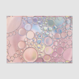 Papier Mousseline Jolies bulles rose et bleu