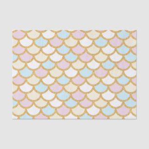 Papier Mousseline Jolies échelles de sirène