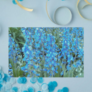 Papier Mousseline Jolies fleurs bleues Florales