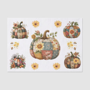 Papier Mousseline Jolis motifs de courtepointe vintage sur des citro