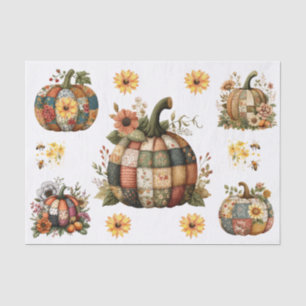 Papier Mousseline Jolis motifs de courtepointe vintage sur des citro