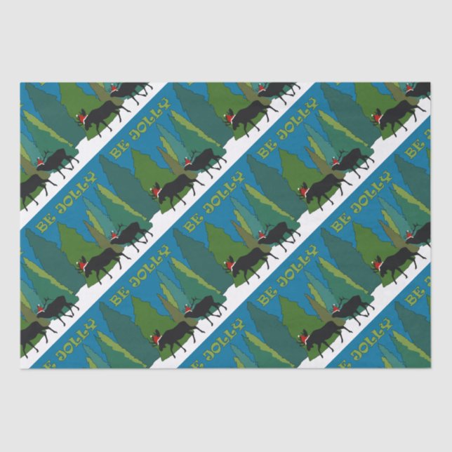 Papier Mousseline Jolly Old Moose et Elk (Recto)