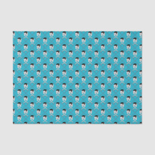 Papier Mousseline Jolly roger sur Arrière - plan Turquoise et Accent