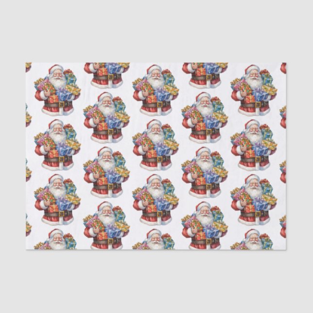 Papier Mousseline Jolly Santa Claus Motif de Noël classique (Recto)