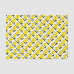 Papier Mousseline Jonquille jaune simple de narcisse
