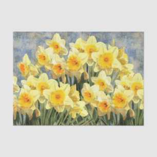 Papier Mousseline Jonquilles jaunes de ressort rustiques