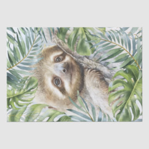 Papier Mousseline Jote Sloth Tropical Jungle