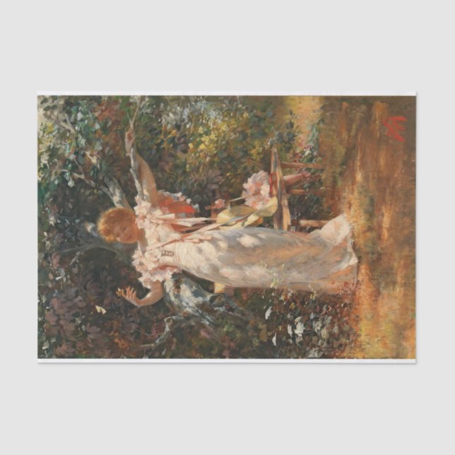 Papier Mousseline Jouer avec des papillons par Alois Hans Schram (Recto)