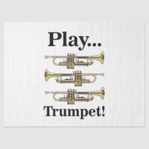 Papier Mousseline Joueur de trompette Trompettiste Musicien
