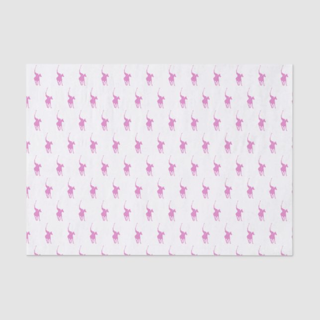 Papier Mousseline Joueur rose de polo (Recto)