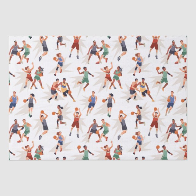Papier Mousseline Joueurs de basket-ball (Recto)