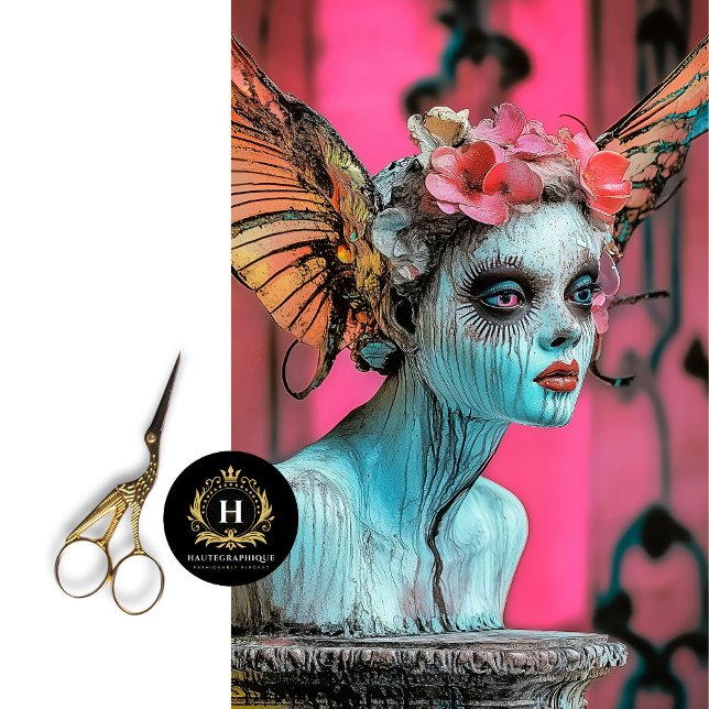 Papier Mousseline Jour de la Gargoyle Découpage de la Gargoyle rose (Créateur téléchargé)