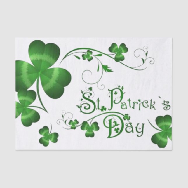 Papier Mousseline Jour de la Saint Patrick Clover (Recto)