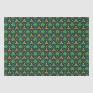 Papier Mousseline Jour de la Saint Patrick géométrique Celtic Triske