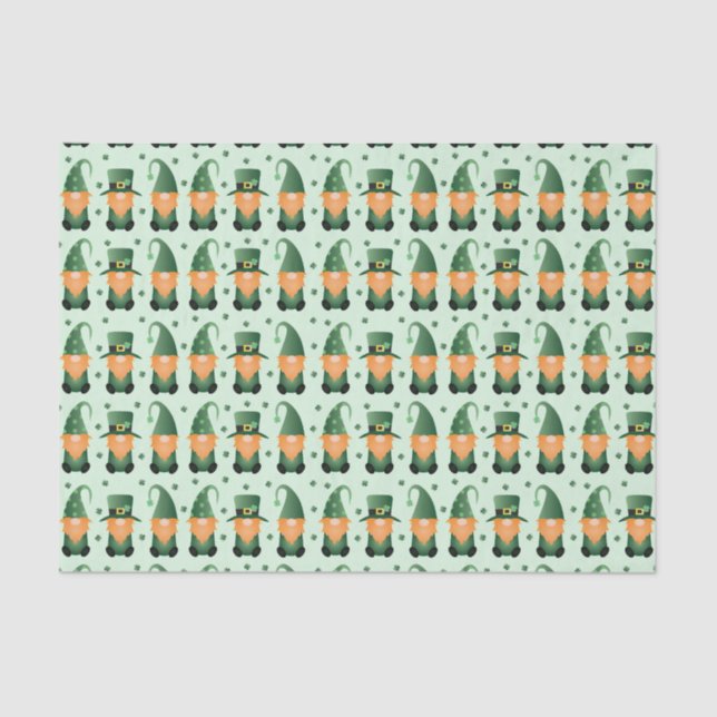 Papier Mousseline Jour de la Saint Patrick Gnome Motif (Recto)