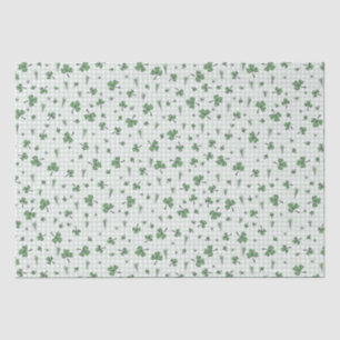 Papier Mousseline Jour de la Saint Patrick vert En vichy non sexiste