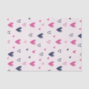 Papier Mousseline Jour de la Saint-Valentin motif cœur rose mignon a