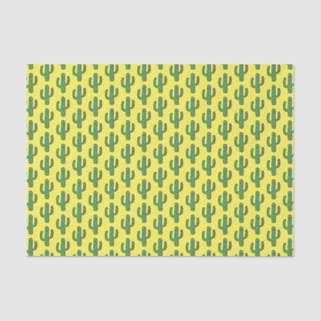 Papier Mousseline Jour des morts heureux Cactus Patterned (Recto)
