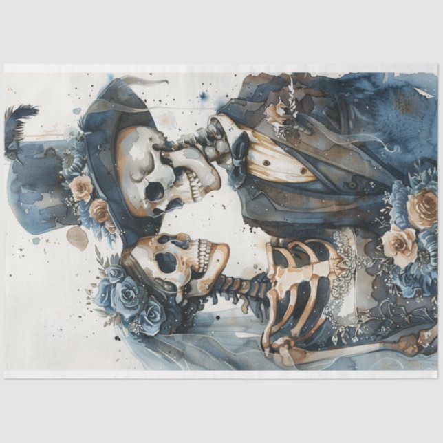 Papier Mousseline Jour du découpage du couple Mariage mort (Recto)