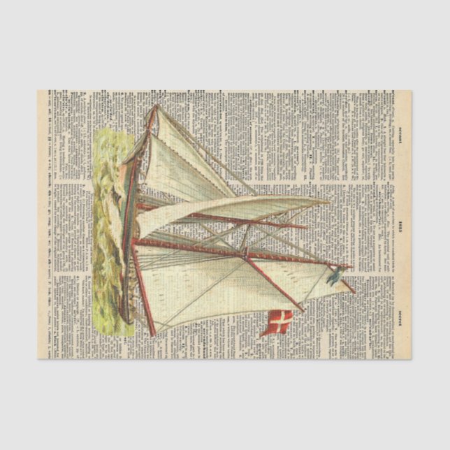 Papier Mousseline Journal vintage avec découpage d'expédition (Recto)