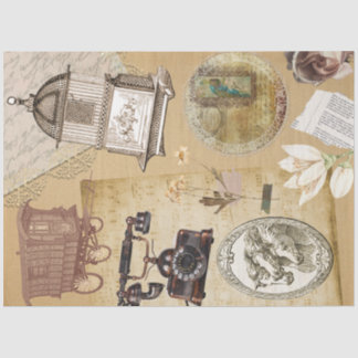 Papier Mousseline journal vintage design victorien découpage romanti