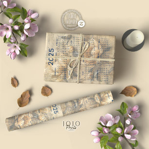 Papier Mousseline Journal Vintage floral Junk 2025