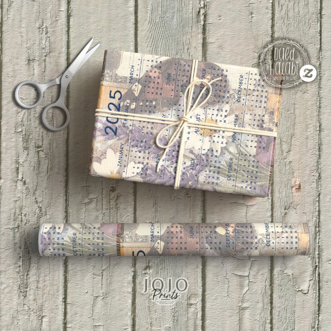 Papier Mousseline Journal Vintage floral Junk 2025 (2025 Vintage Floral Junk Journal Tissue Paper)