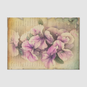 Papier Mousseline Journal vintage Petunias II