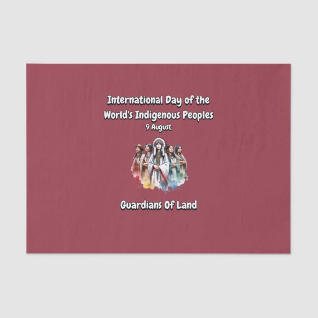 Papier Mousseline Journée internationale des peuples autochtones (Recto)